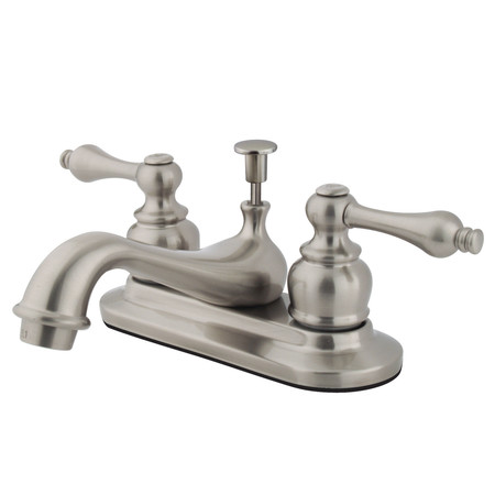 KINGSTON BRASS 4" Centerset Bathroom Faucet, Brushed Nickel GKB608AL